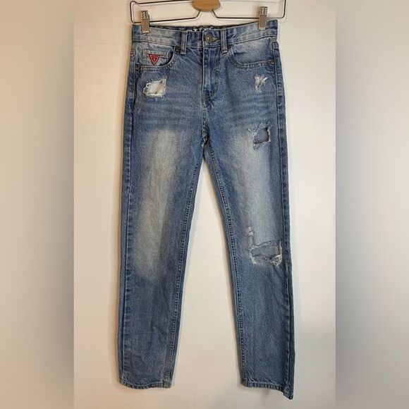 5 for $25🔥Guess Light Wash Distressed Jeans Boys Size 12 - Picture 1 of 7